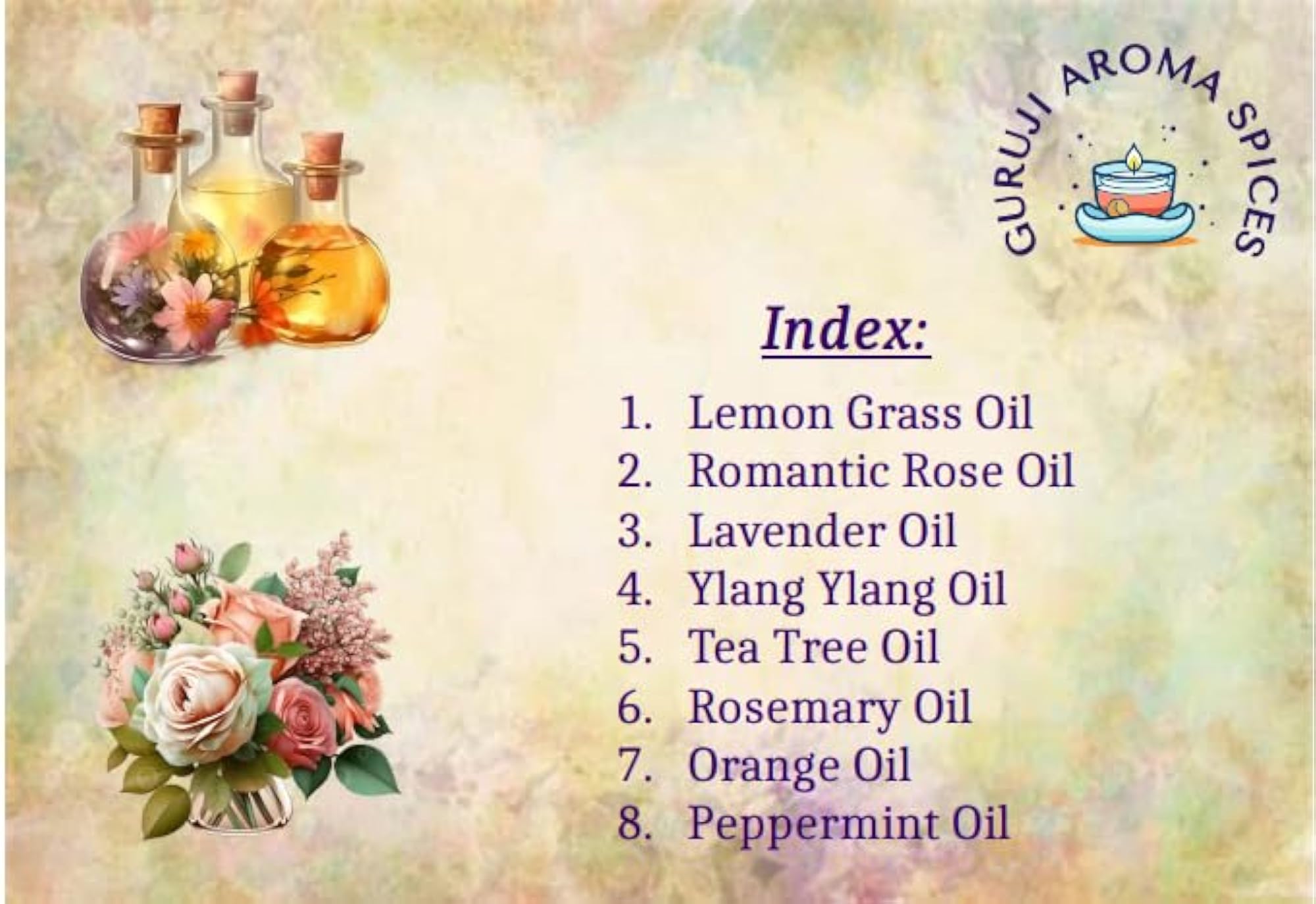 GURUJI AROMA SPICES Essential Fragrance for Burner 30 ML